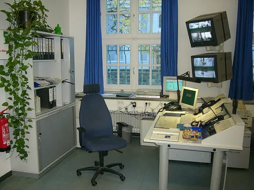 Desk of a Police sergeant in Munich, Germany